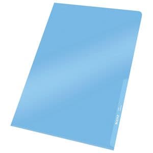 Picture 4 of Insteekmap L-model Leitz Premium lasnaad copy safe 0.15mm PVC A4 blauw 100 stuks