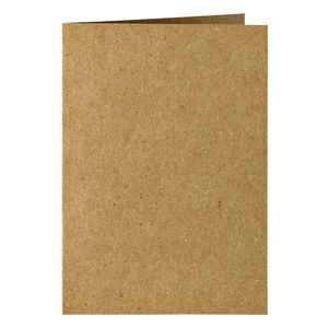 Picture 1 of Correspondentiekaart Papicolor dubbel 105x148mm bruin pak à 6 stuks