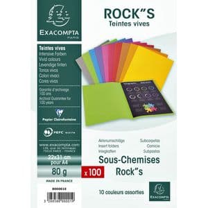 Picture 3 of Vouwmap Exacompta ROCK'S A4 80g assorti 100 stuks
