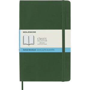 Picture 1 of Notitieboek Moleskine large 130x210mm dots soft cover myrtle green