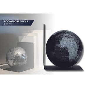 Picture 3 of Boekensteun Troika met magnetische globe 13cm zwart-zilver
