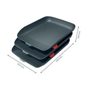 Picture 2 of Brievenbak Leitz Cosy set van 3 A4 fluweel grijs