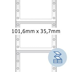 Picture 2 of Etiket HERMA 8212 101.6x35.7mm 1-baans wit 4000 stuks