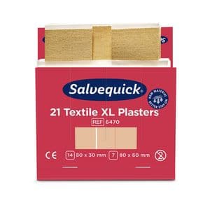 Picture 2 of Pleisters Salvequick textiel extra groot 6x 21 stuks