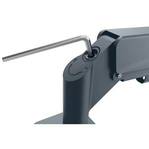 Picture 3 of Monitorarm Leitz Ergo ruimtebesparend dubbel donkergrijs