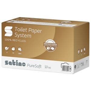 Picture 1 of Toiletpapier Satino JT3 PureSoft systeemrol 2-laags 100m naturel 307140
