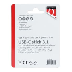 Picture 2 of USB stick 3.1 Quantore USB-C 32GB zilver