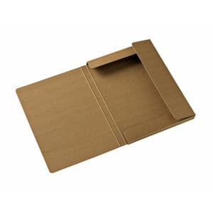 Picture 2 of Elastobox Kraft Line A4 3 kleppen bruin