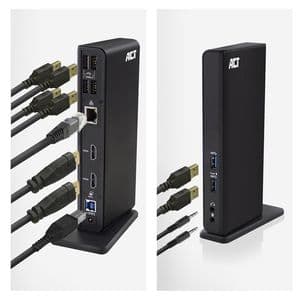 Picture 5 of Dockingstation ACT USB-C Dual Monitor met laadpoort
