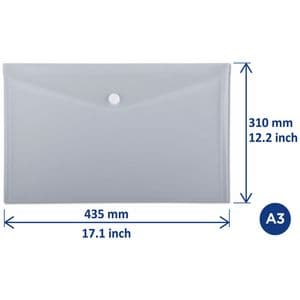 Picture 5 of Enveloptas Europel A3 435x310mm dwars PP transparant wit