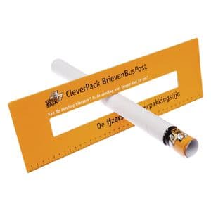 Picture 2 of Verzendkoker CleverPack A2 450x50x1.5 met doppen wit pak à 5 stuks