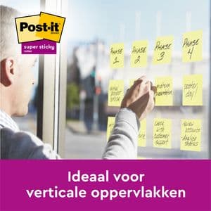 Picture 3 of Memoblok 3M Post-it 622 Super Sticky 47.6x47.6mm geel 21 + 3 gratis