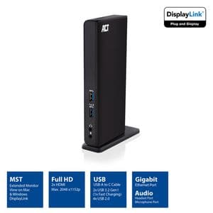 Picture 3 of Dockingstation ACT USB-C Dual Monitor met laadpoort