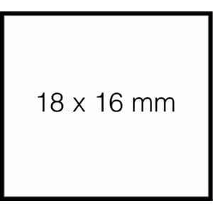 Picture 2 of Prijsetiket 18x16mm Sato Duo 16 afneembaar wit