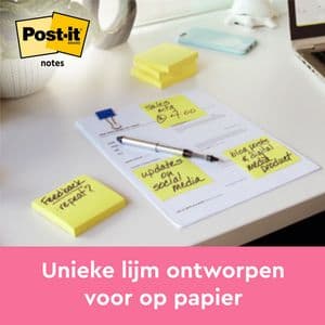 Picture 3 of Memoblok Post-it Z-Note R330 76x76mm canary yellow 12 stuks