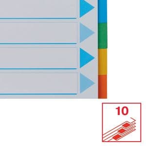 Picture 1 of Tabbladen Esselte Standaard A4 10-delig karton 11-rings met voorblad assorti