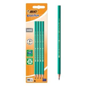 Picture 1 of Potlood Bic Evolution ecolutions original zeshoekig HB 4 stuks