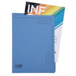 Picture 2 of Insteekmap Exacompta L-model Clean'Safe bedrukt blauw 5 stuks