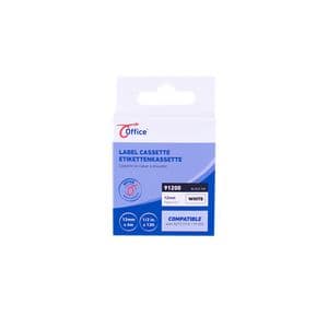 Picture 1 of Labeltape office paper zwart wit 12mm x 4m