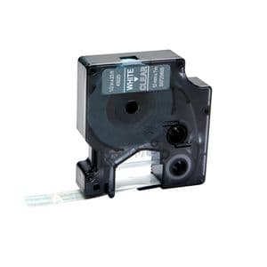 Picture 3 of Labeltape Dymo LabelManager D1 polyester 12mm wit op transparant