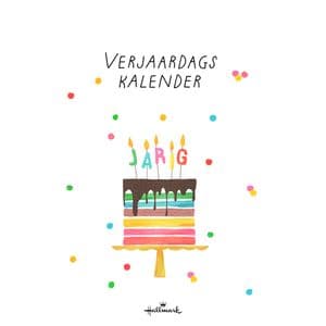 Picture 1 of Verjaardagskalender kort Pretty Cute 21x30cm