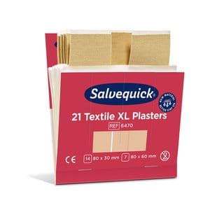 Picture 3 of Pleisters Salvequick textiel extra groot 6x 21 stuks