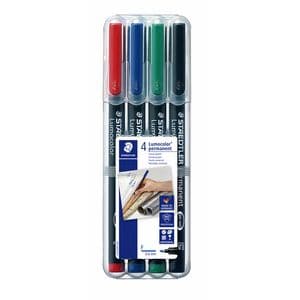 Picture 1 of Viltstift Staedtler Lumocolor 318 permanent F set à 4 stuks assorti