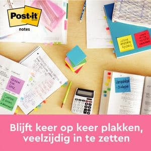 Picture 3 of Memoblok Post-it 654 76x76mm neon geel 100 vel