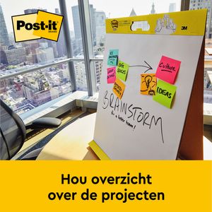 Picture 4 of Meeting chart Post-it 563R Super Sticky 50,8x58,4cm met tafelstandaard wit 20 vel