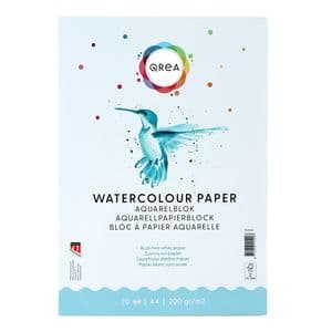 Picture 1 of Aquarelblok Qrea A4 20vel 200gr gelijmd