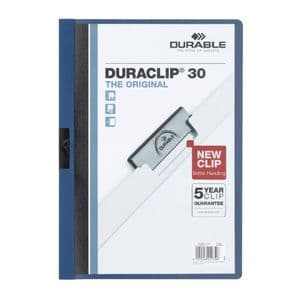 Picture 2 of Klemmap Durable Duraclip A4 3mm 30 vellen blauw
