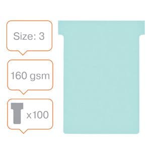 Picture 7 of T-kaart Nobo nr.3 80mm blauw 100 stuks
