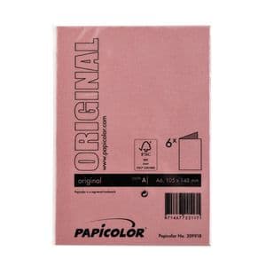 Picture 3 of Correspondentiekaart Papicolor dubbel 105x148mm rood pak à 6 stuks