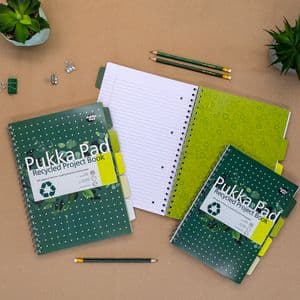Picture 7 of Projectboek Pukka Pad Recycled B5 lijn 4-tabs 200 pagina's 80gr groen