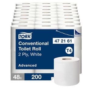 Picture 1 of Toiletpapier Tork T4 Advanced 2-laags 200 vel wit 472161