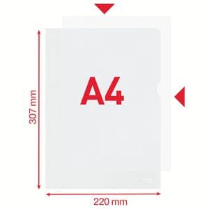 Picture 4 of Insteekmap L-model Esselte standaard copy safe PP A4 transparant 100 stuks