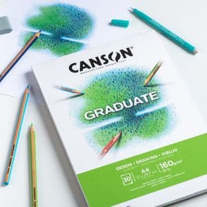 Picture 2 of Tekenpapier Canson Graduate Drawing 30vel 160gr A4 helderwit