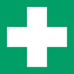 Picture 1 of Pictogram bordje Djois EHBO 200x200mm groen