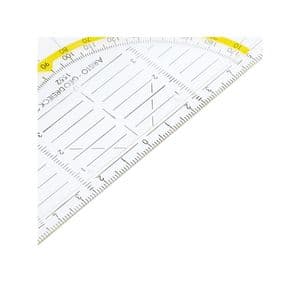 Picture 3 of Geodriehoek Aristo 1552 160mm transparant met gele rand