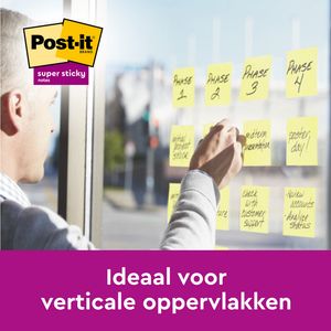Picture 4 of Memoblok 3M Post-it 655-SSCY Super Sticky 76x127mm geel voordeelpak