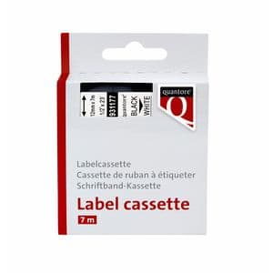 Picture 1 of Labeltape Quantore 45013 12mmx7m zwart op wit