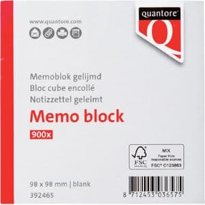 Picture 2 of Memoblok Quantore kopgelijmd 98x98mm 900 vel