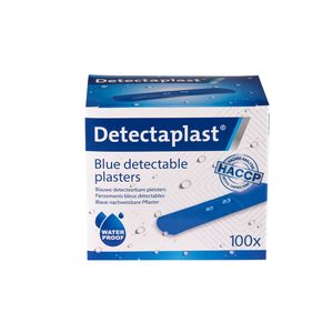 Picture 2 of Waterafstotende blauwe pleister Detectaplast 19x72mm 100 stuks