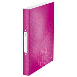 Picture 1 of Ringband Leitz WOW A4 2-rings O-mechaniek 25mm PP roze