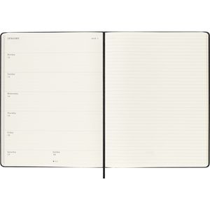 Picture 3 of Agenda 2025/2026 Moleskine 18M Planner Weekly 7dagen/1pagina XL hc black