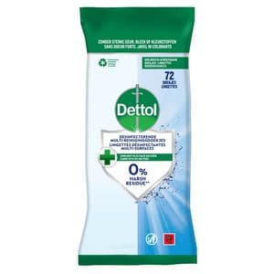 Picture 1 of Reinigingsdoekjes Dettol antibacterieël Cleanser 72stuks