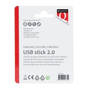 Picture 2 of USB stick 2.0 Quantore USB-A 256GB zwart
