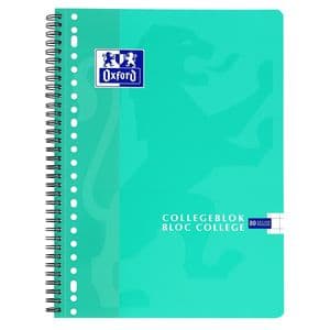 Picture 5 of Collegeblok Oxford School A4 ruit 10x10mm 23-gaats 160 pagina's 80gr assorti