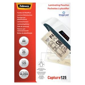 Picture 1 of Lamineerhoes Fellowes A4 2x125micron glans 25 stuks