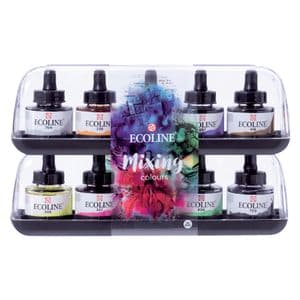 Picture 1 of Inkt Talens Ecoline met pipet additional set à 10 ass
